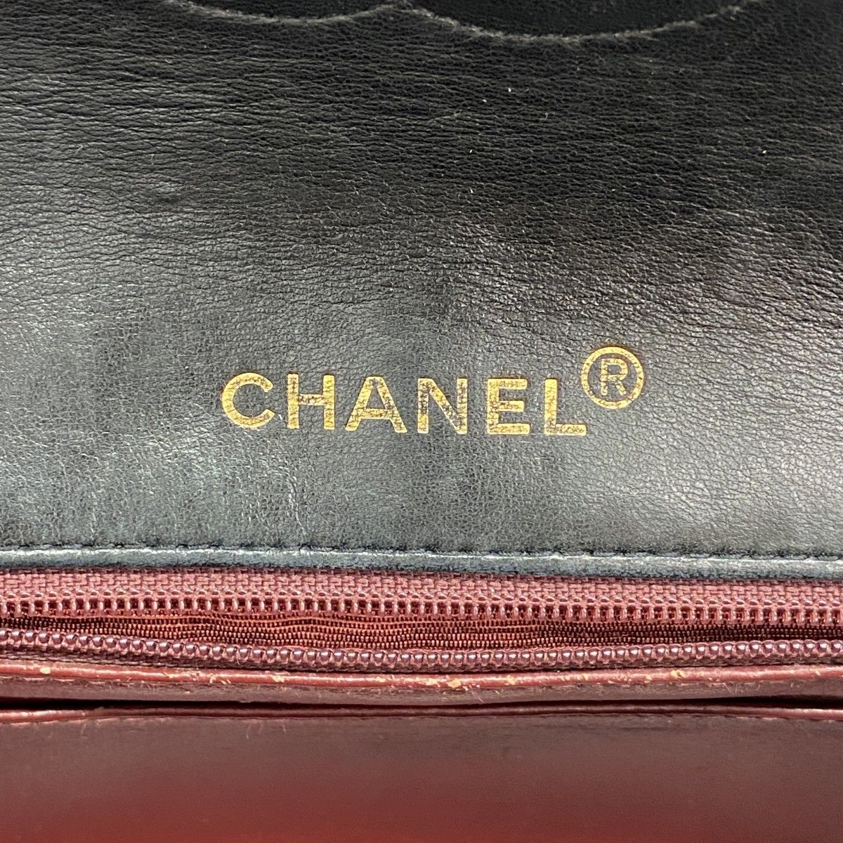 Chanel Shoulder Bag Quilted Lambskin Black Gold — view 5
