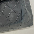 Chanel Shoulder Bag Quilted Lambskin Black Gold — view 6