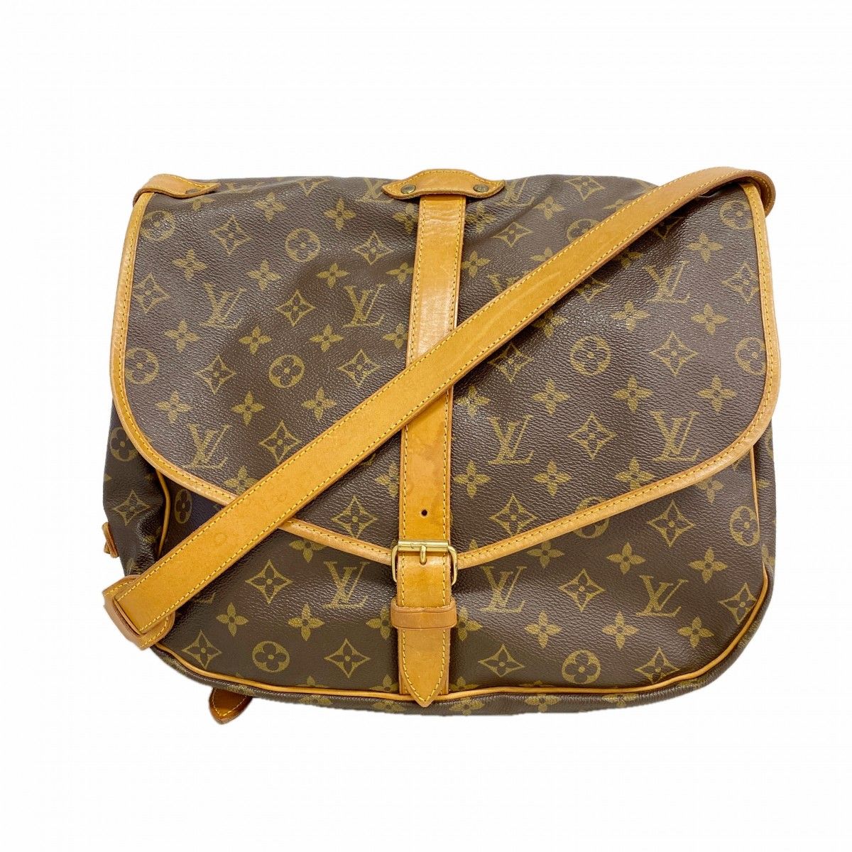 Louis Vuitton Shoulder Bag Monogram Saumur 35 Brown