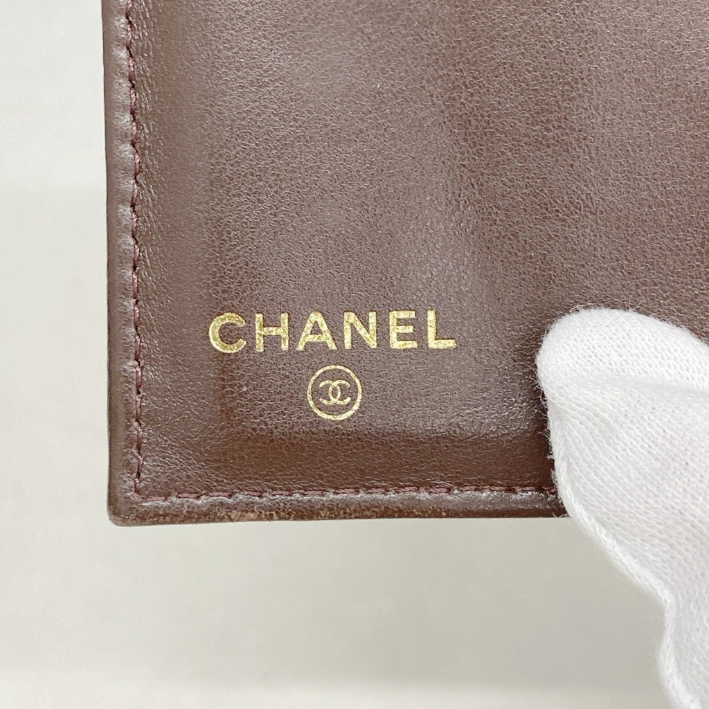 Chanel Trifold Wallet Quilted Lambskin Black Gold — view 4