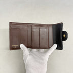 Chanel Trifold Wallet Quilted Lambskin Black Gold — view 3
