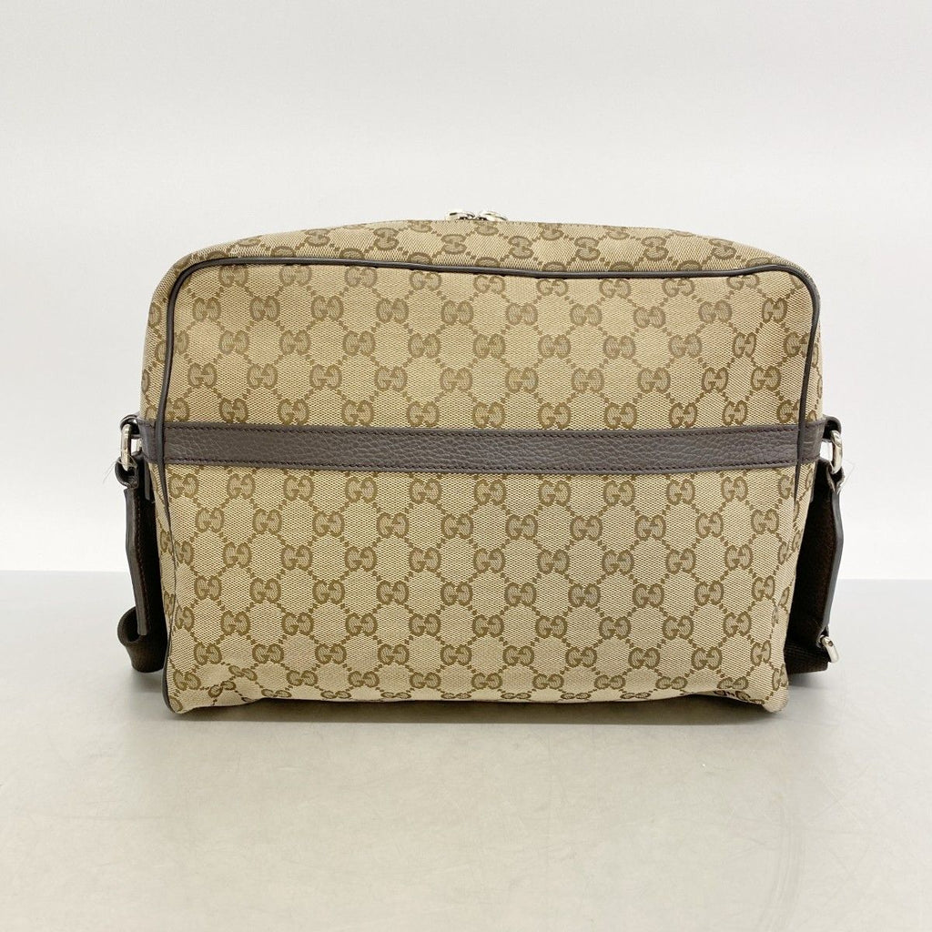 Gucci Shoulder Bag GG Canvas Brown Silver — view 9