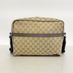 Gucci Shoulder Bag GG Canvas Brown Silver — view 9