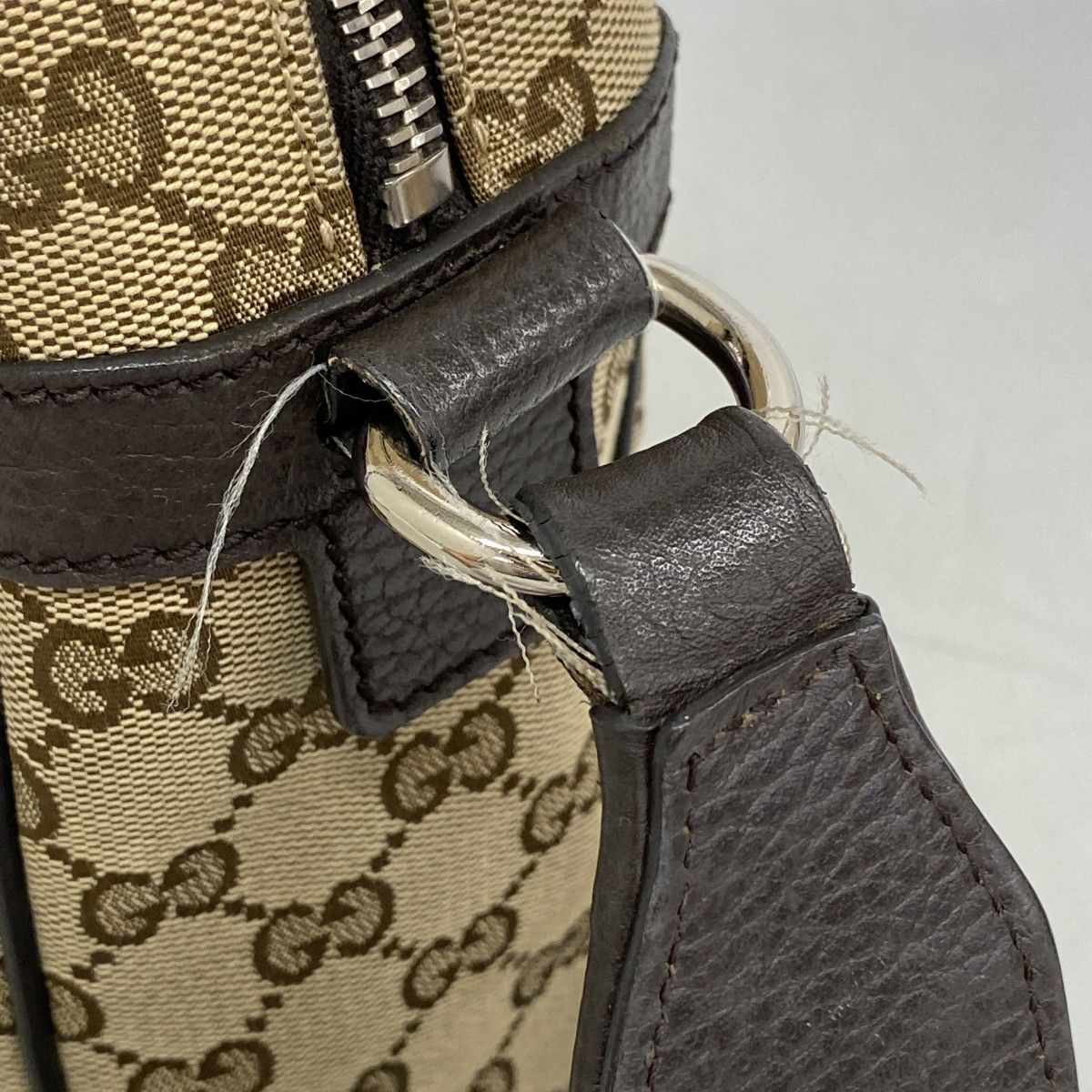 Gucci Shoulder Bag GG Canvas Brown Silver — view 6