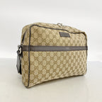 Gucci Shoulder Bag GG Canvas Brown Silver — view 2