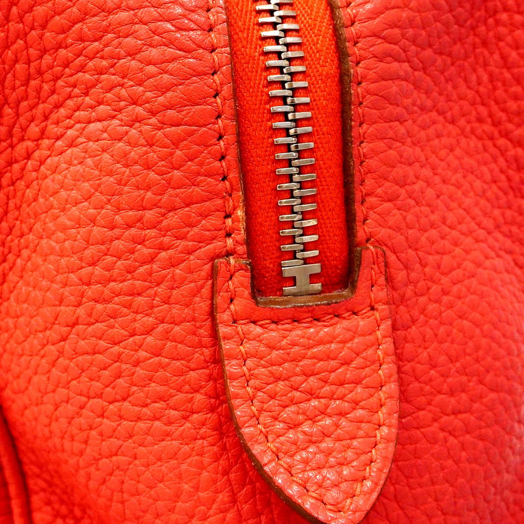 Hermes Handbag Victoria 35 Taurillon Clemence Rose Jaipur Silver 2-Way — view 9