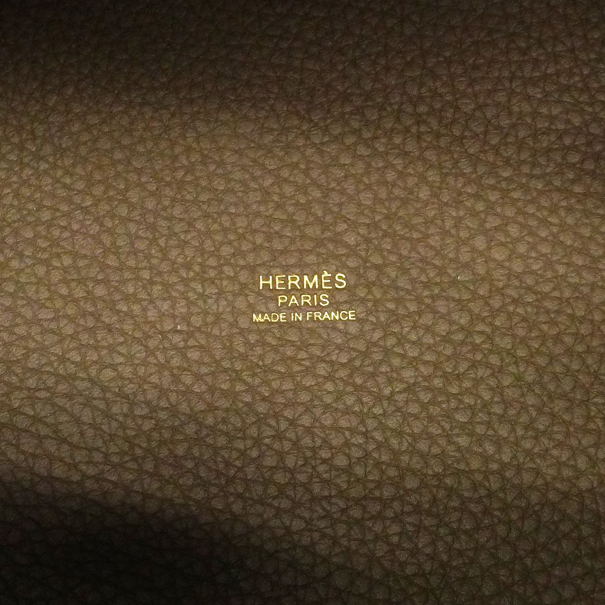 Hermes Handbag Picotin Lock MM Taurillon Clemence Etoupe Gold — view 5