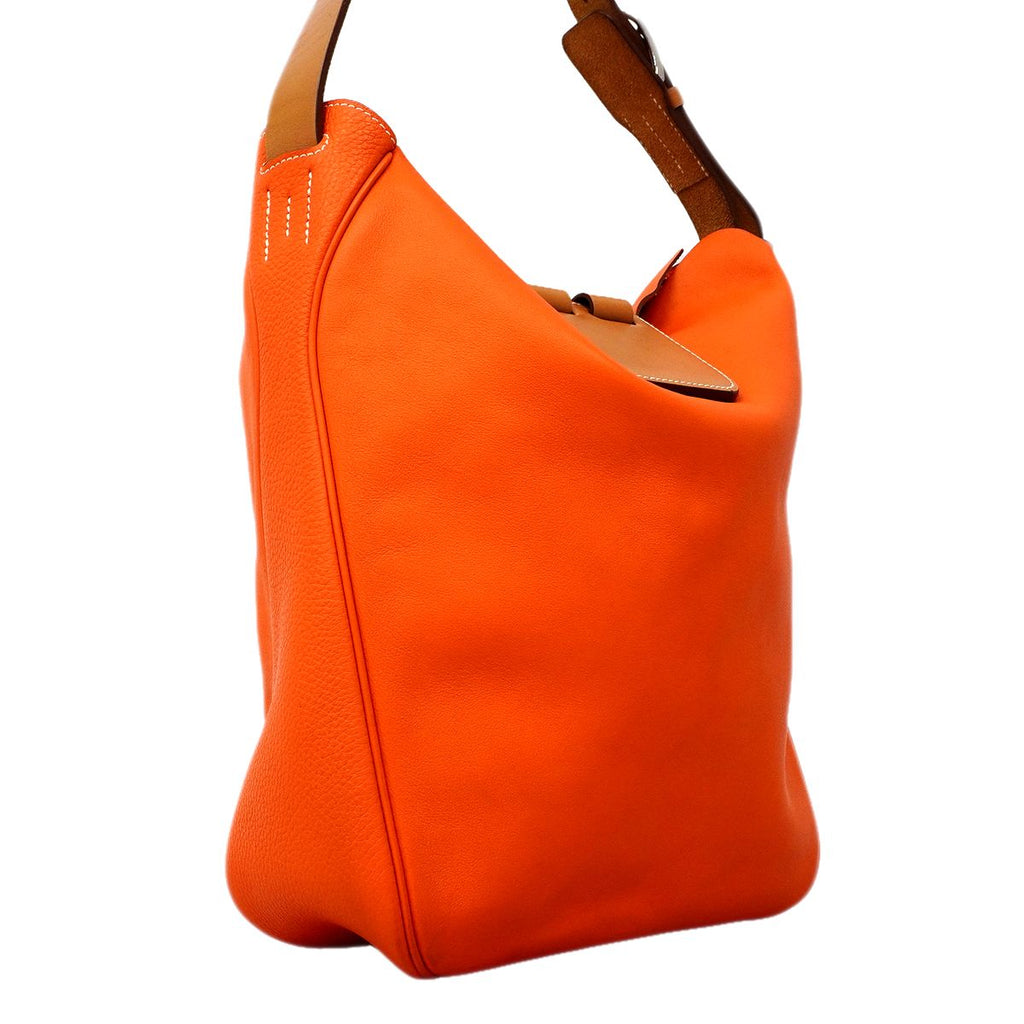 Hermes Shoulder Bag Villevoordt 24 Swift Gold Silver — view 2