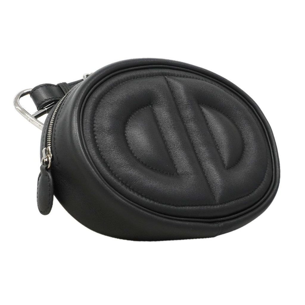 Hermes Shoulder Bag in the Loop Swift Black Silver — view 2