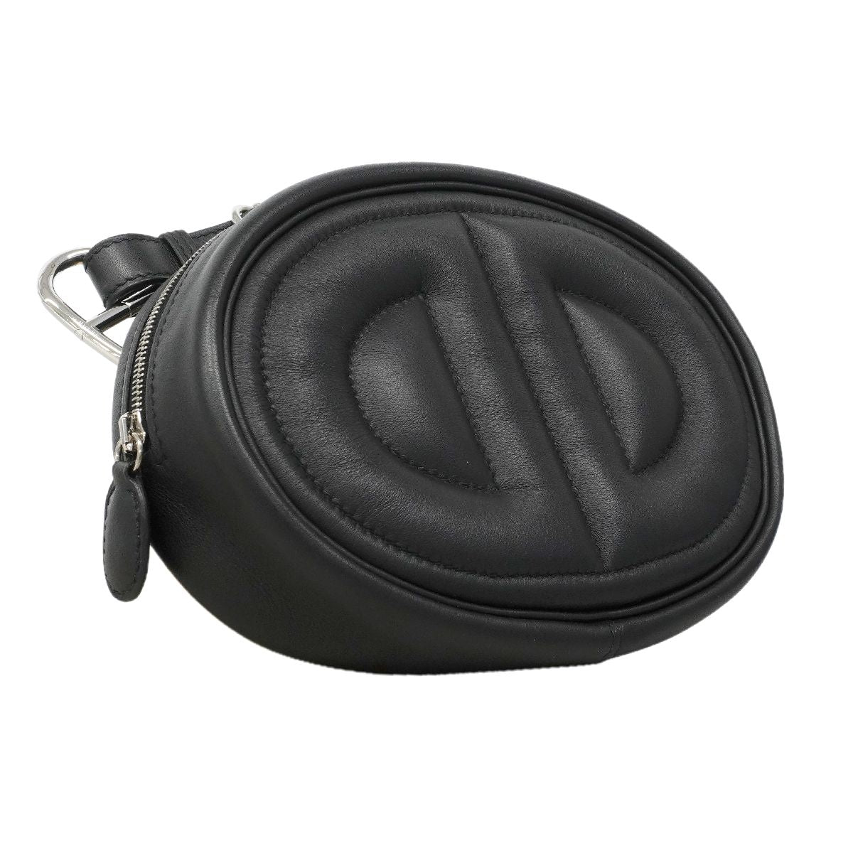 Hermes Shoulder Bag in the Loop Swift Black Silver — view 2
