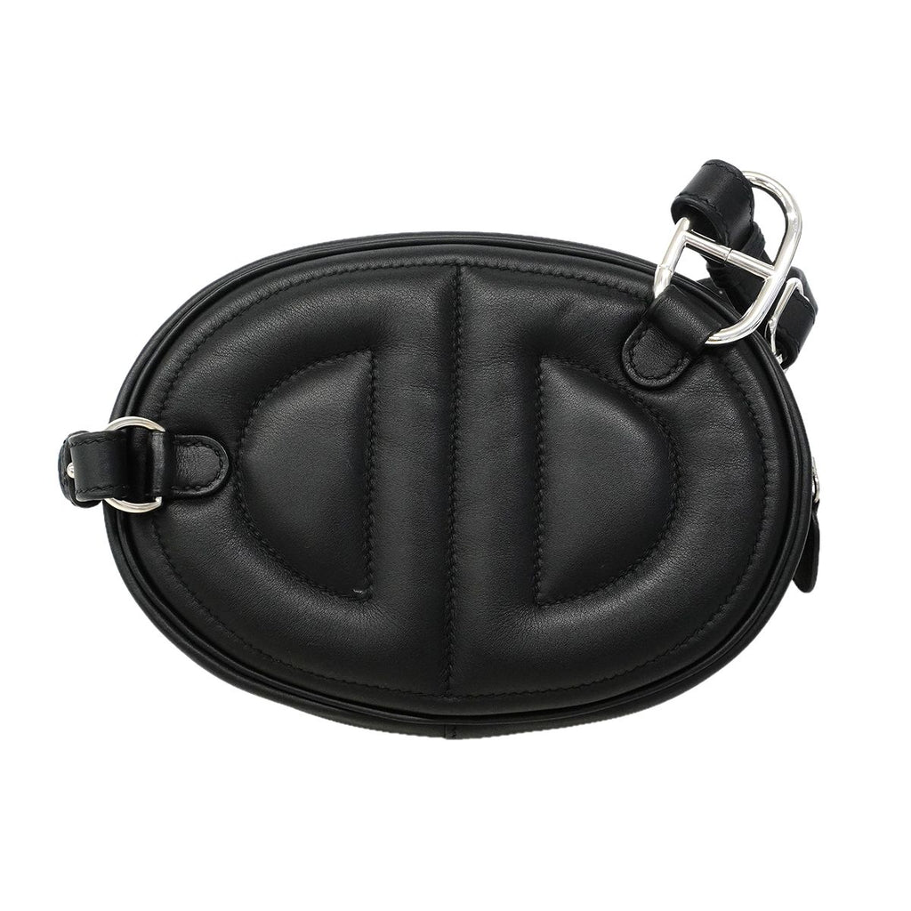 Hermes Shoulder Bag in the Loop Swift Black Silver — view 8