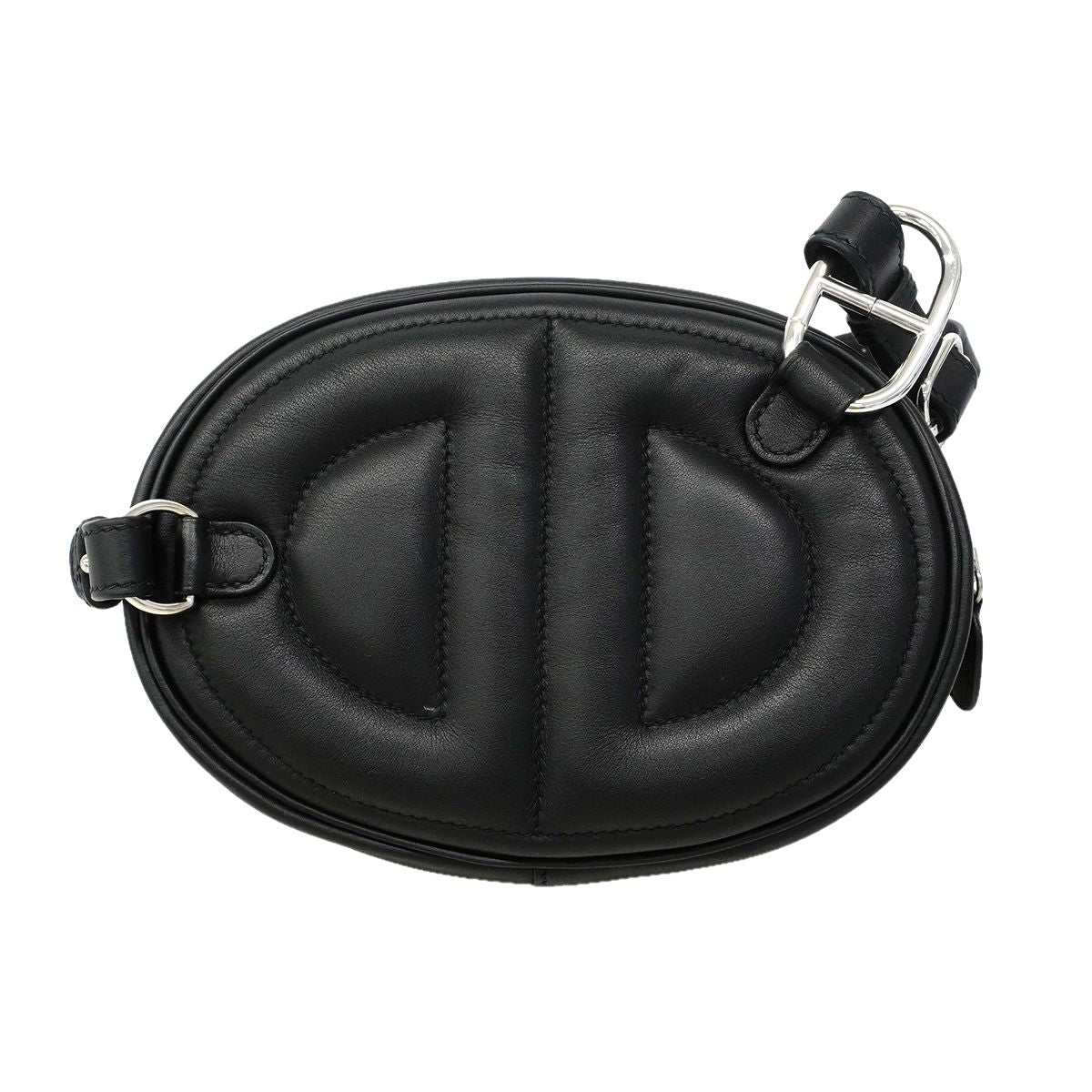 Hermes Shoulder Bag in the Loop Swift Black Silver — view 8