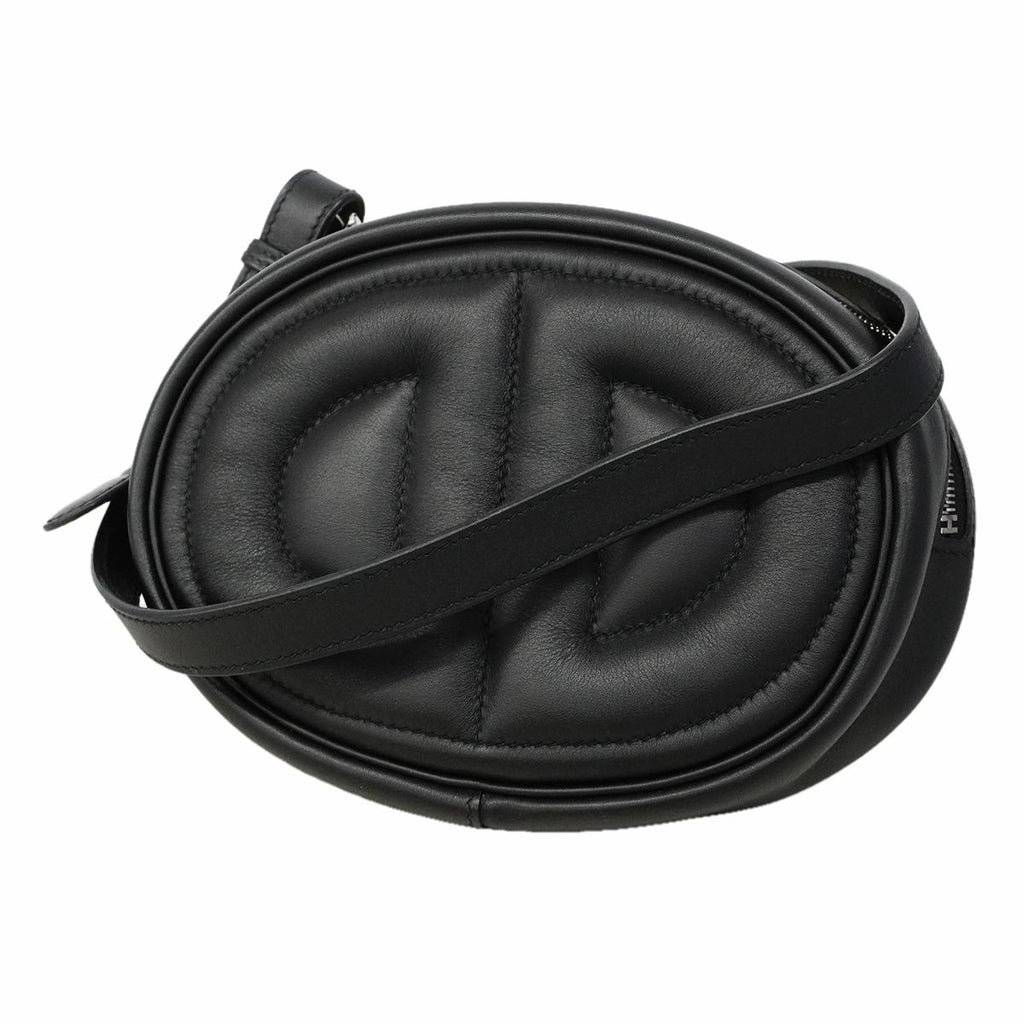 Hermes Shoulder Bag in the Loop Swift Black Silver