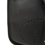 Hermes Shoulder Bag Evelyne Taurillon Clemence Black Gold — view 7