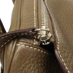 Hermes Handbag Lindy 30 Taurillon Clemence Etoupe Silver 2-Way — view 7