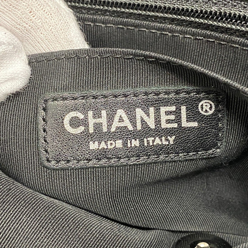 Chanel Backpack Quilted Lambskin Black Silver — view 5