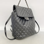 Chanel Backpack Quilted Lambskin Black Silver — view 2