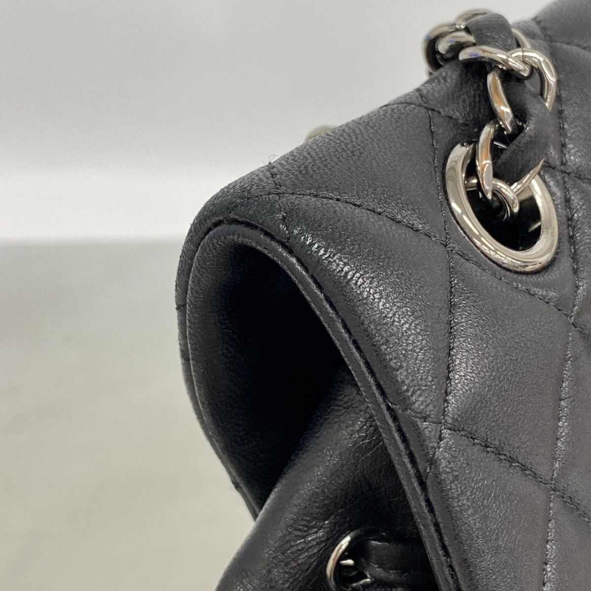 Chanel Backpack Quilted Lambskin Black Silver — view 7
