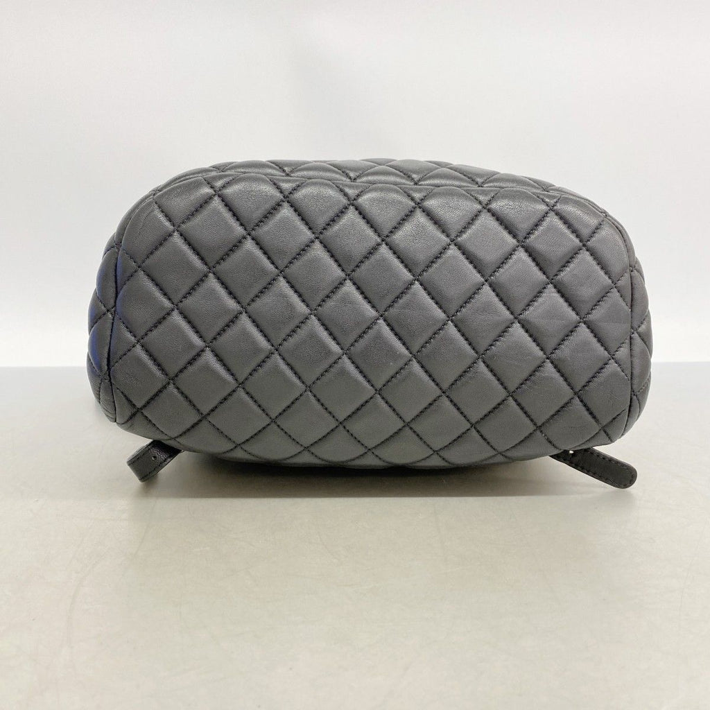 Chanel Backpack Quilted Lambskin Black Silver — view 3
