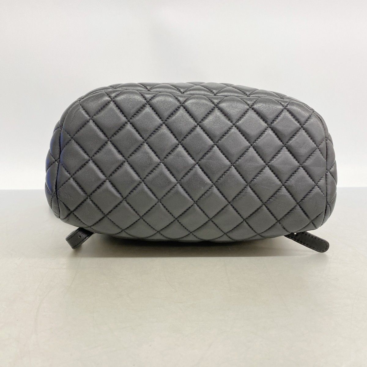Chanel Backpack Quilted Lambskin Black Silver — view 3