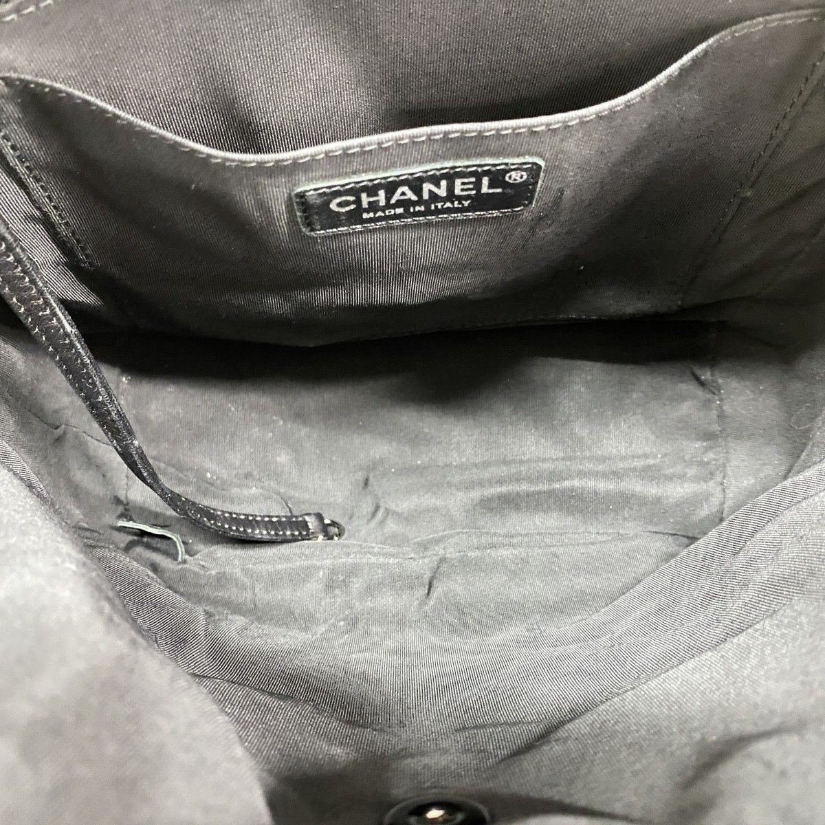 Chanel Backpack Quilted Lambskin Black Silver — view 4