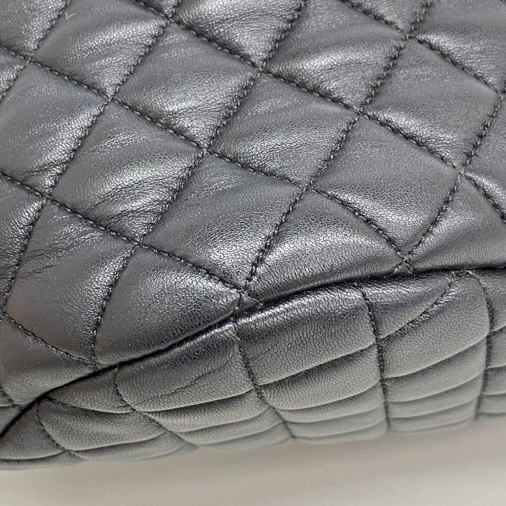 Chanel Backpack Quilted Lambskin Black Silver — view 6