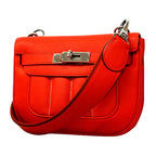 Hermes Shoulder Bag Roulis Nne 20 Swift Rouge Pivoine Silver