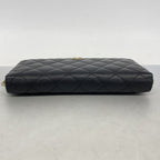 Chanel Wallet Quilted Caviar Leather Black Gold — view 2