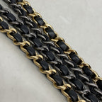 Chanel Shoulder Bag Gabrielle Calfskin Black Gold Silver — view 8