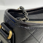 Chanel Shoulder Bag Gabrielle Calfskin Black Gold Silver — view 7