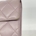 Chanel Wallet Quilted Lambskin Light Purple Silver — view 7