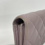 Chanel Wallet Quilted Lambskin Light Purple Silver — view 6