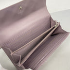Chanel Wallet Quilted Lambskin Light Purple Silver — view 3