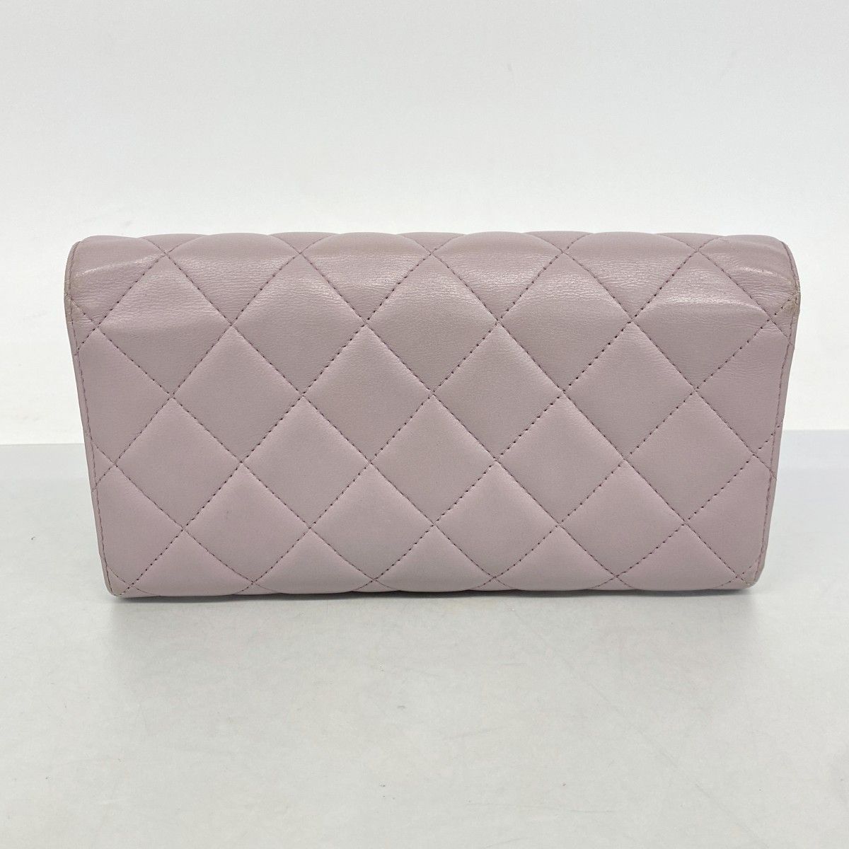Chanel Wallet Quilted Lambskin Light Purple Silver — view 9