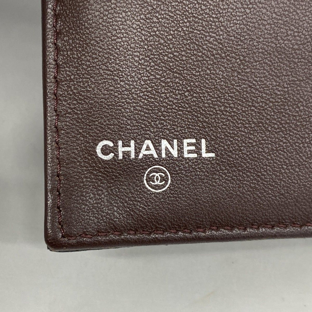 Chanel Trifold Wallet Quilted Lambskin Black Silver — view 4