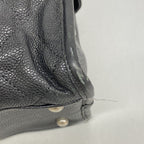 Chanel Chain Tote Quilted Caviar Leather Black Silver — view 6
