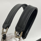 Chanel Chain Tote Quilted Caviar Leather Black Silver — view 8