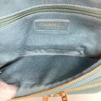 Chanel Waist Bag Quilted Caviar Leather Green Champagne Gold — view 4