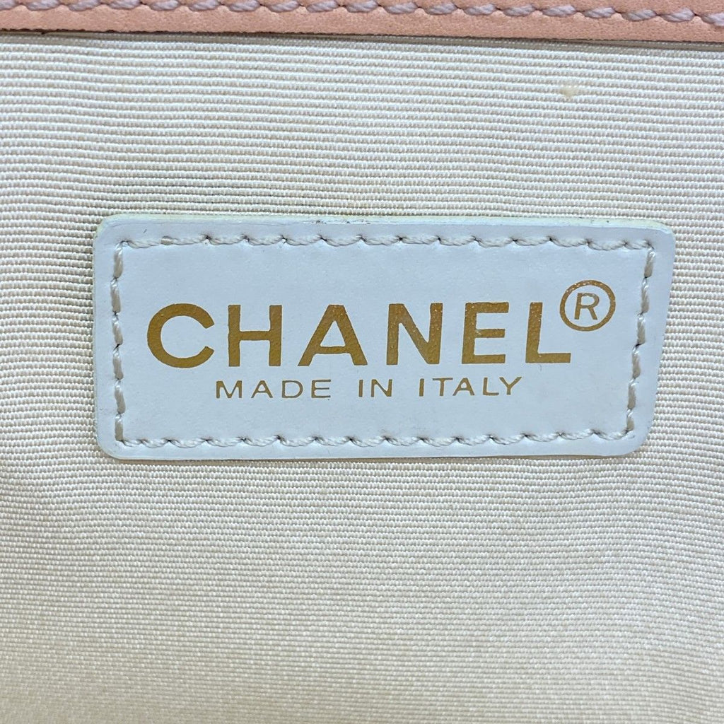 Chanel Tote Canvas Pink Orange Gold — view 5