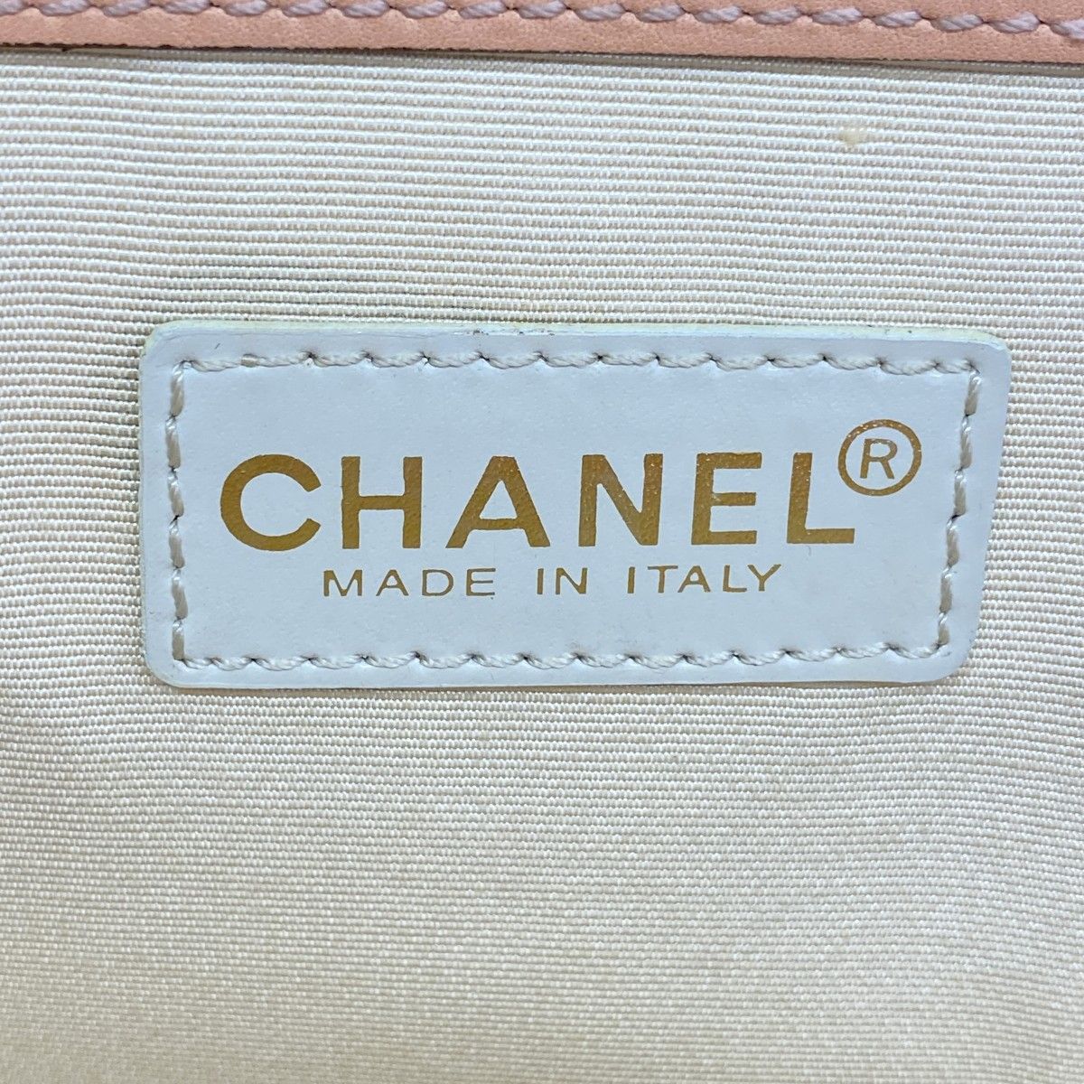 Chanel Tote Canvas Pink Orange Gold — view 5