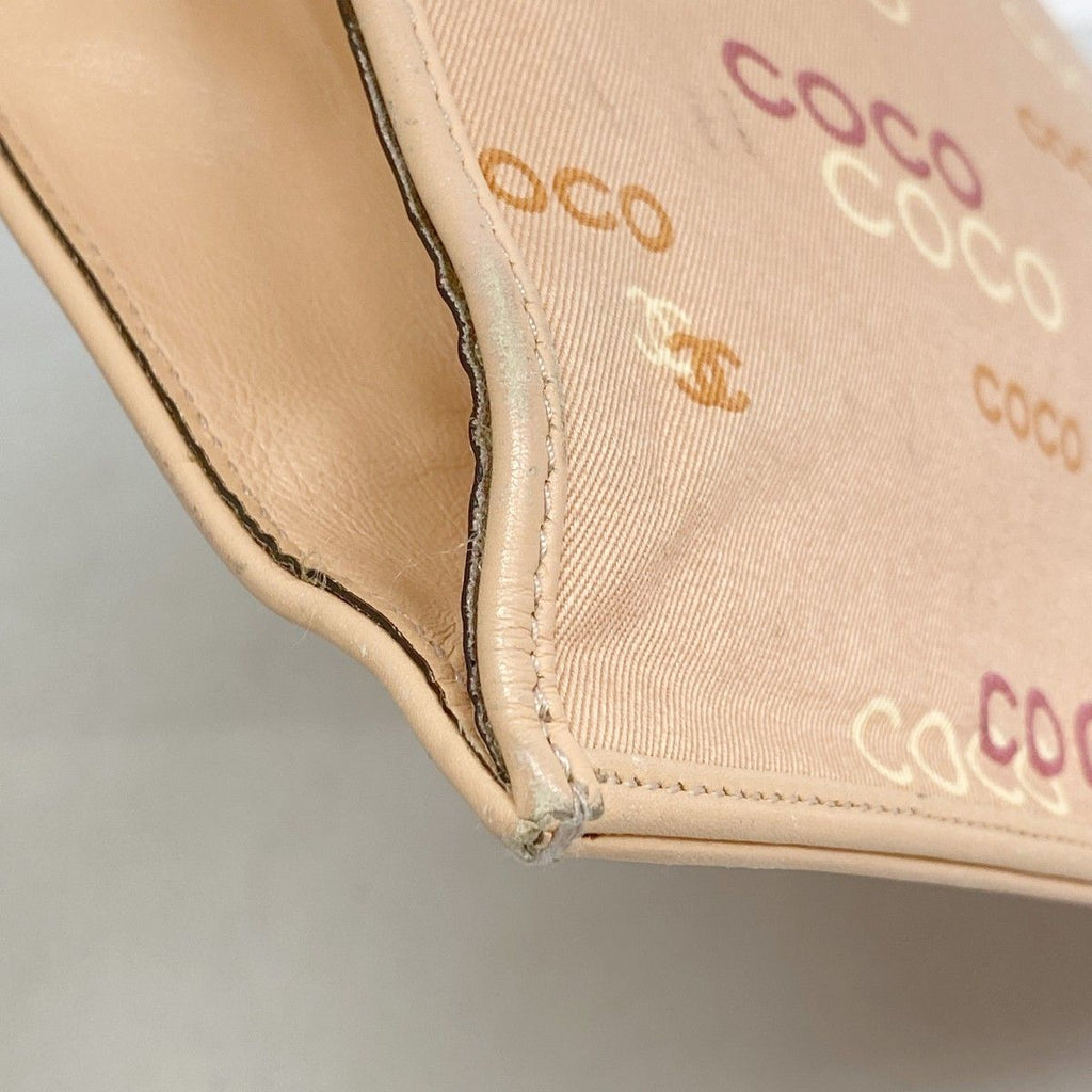 Chanel Tote Canvas Pink Orange Gold — view 6
