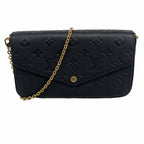 Louis Vuitton Shoulder Wallet Monogram Empreinte Pochette Felicity Noir