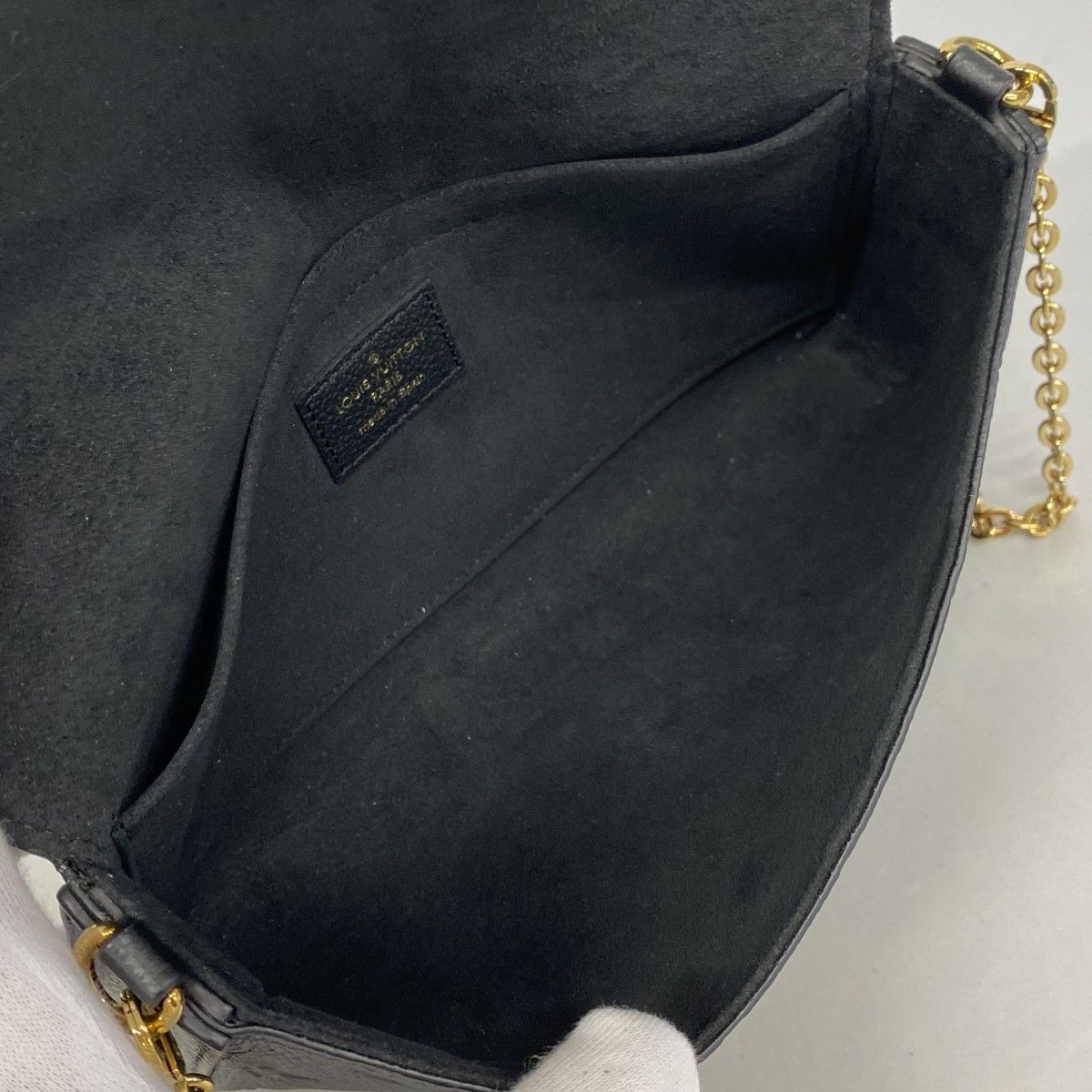Louis Vuitton Shoulder Wallet Monogram Empreinte Pochette Felicity Noir — view 4