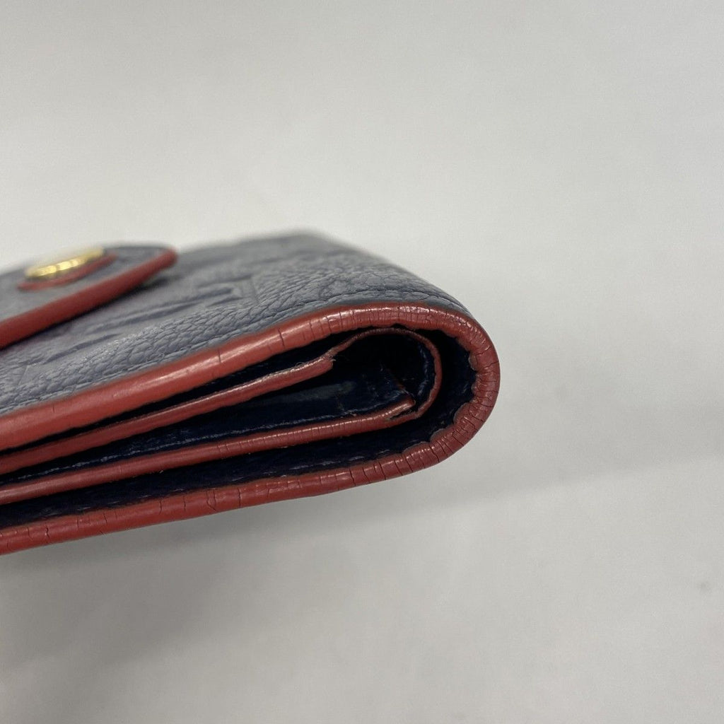 Louis Vuitton Trifold Wallet Monogram Empreinte Portefeuille Victorine Marine — view 6