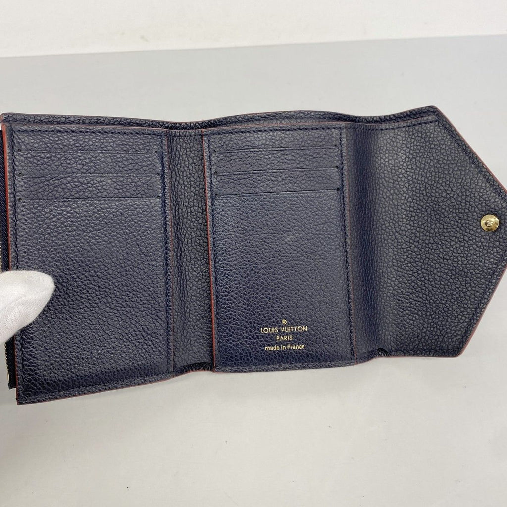 Louis Vuitton Trifold Wallet Monogram Empreinte Portefeuille Victorine Marine — view 3