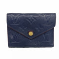 Louis Vuitton Trifold Wallet Monogram Empreinte Portefeuille Victorine Marine