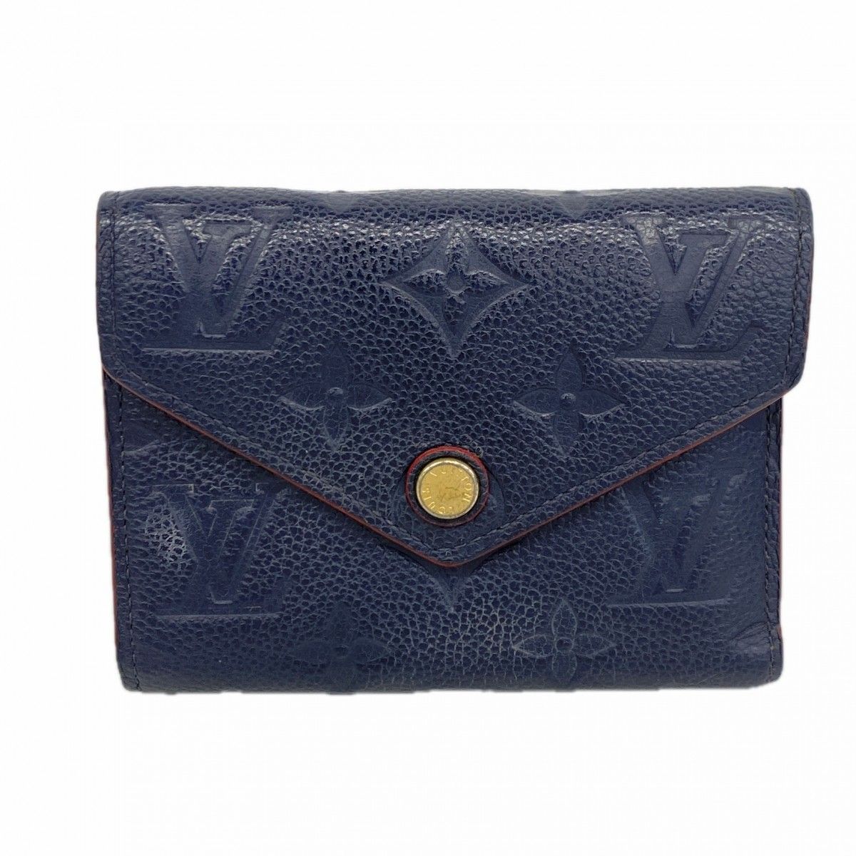 Louis Vuitton Trifold Wallet Monogram Empreinte Portefeuille Victorine Marine