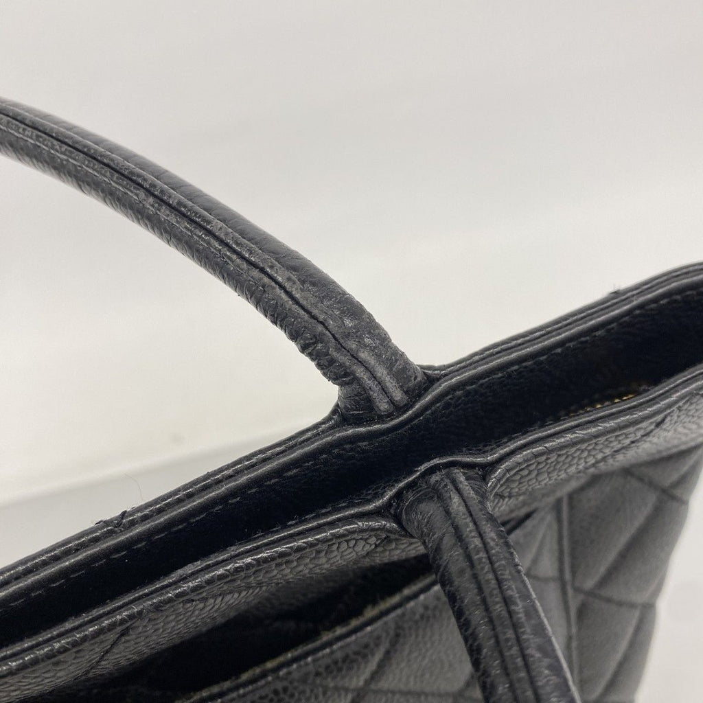 Chanel Tote Reissue Caviar Leather Black Gold — view 8