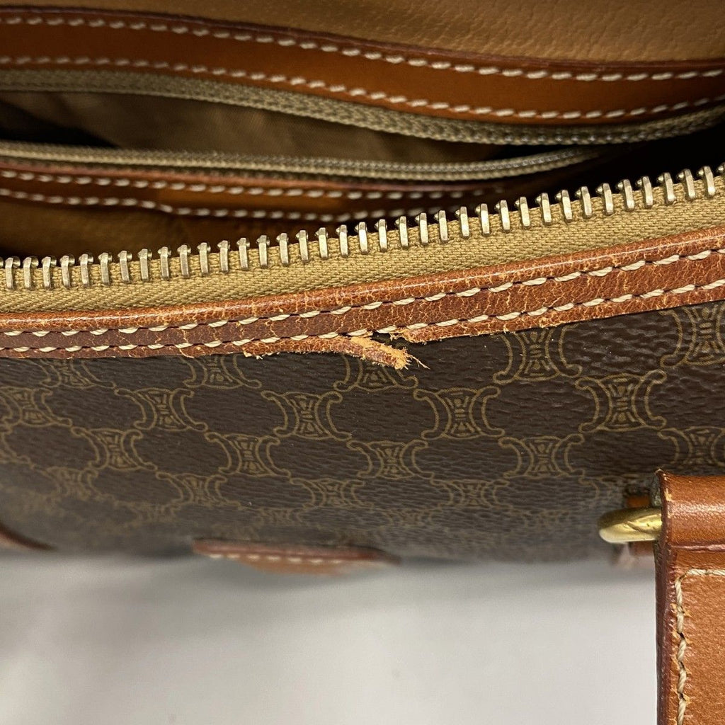Celine Handbag Macadam Brown Gold — view 6