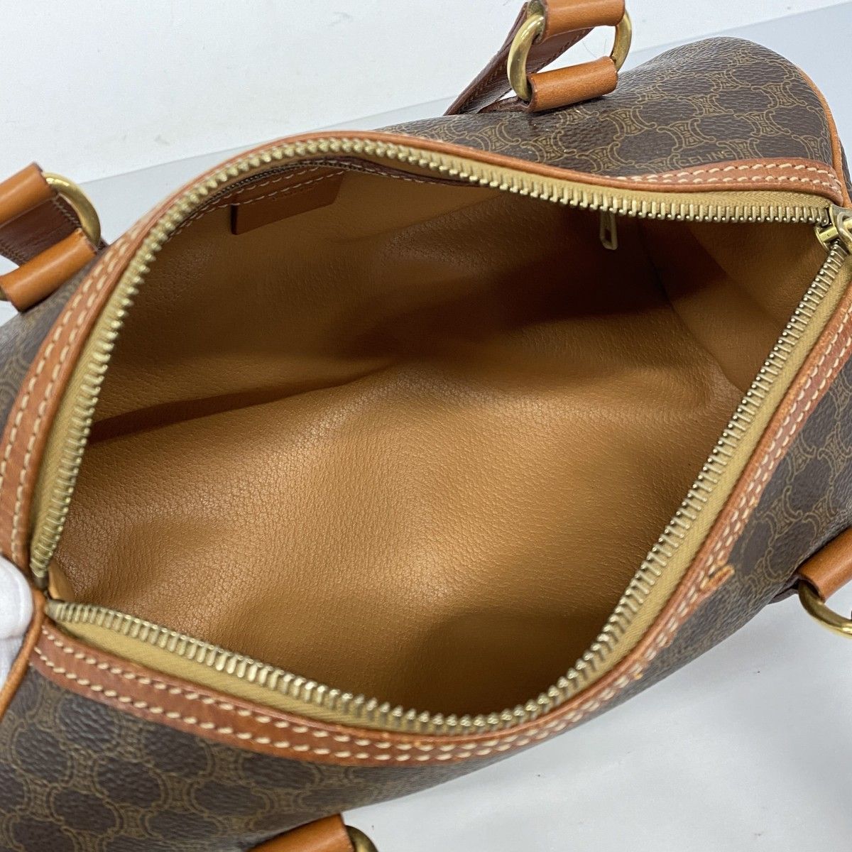 Celine Handbag Macadam Brown Gold — view 4